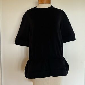 lululemon athletica Black Short-Sleeve Peplum Sweatshirt
